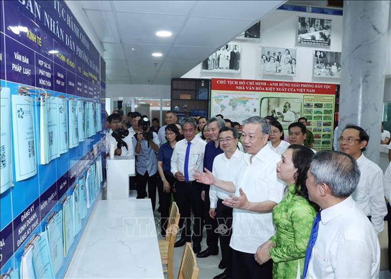 Tổng Bí thư Tô Lâm khảo sát thực tế mô hình tổ chức chính quyền địa phương 2 cấp tại TPHCM- Ảnh 2.