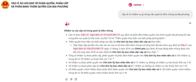 Trợ lý ảo hỗ trợ giải đáp về phân cấp, phân quyền- Ảnh 1.