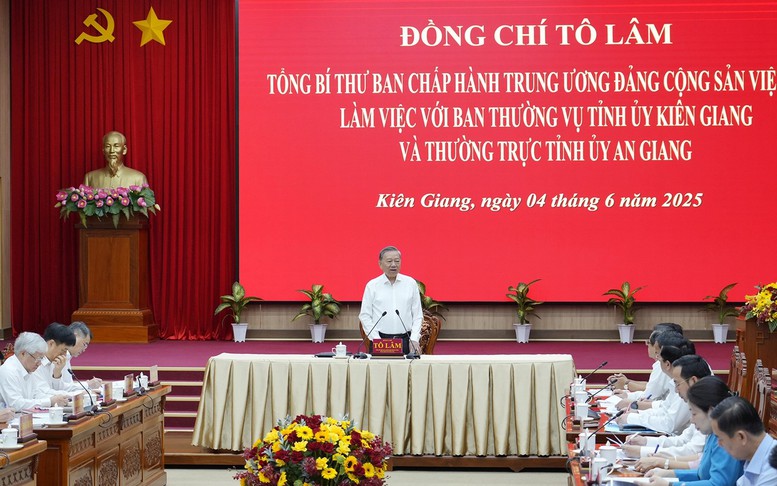Tổng Bí thư Tô Lâm: Hợp nhất An Giang và Kiên Giang  mở ra cơ hội tái cấu trúc hệ thống hạ tầng vùng