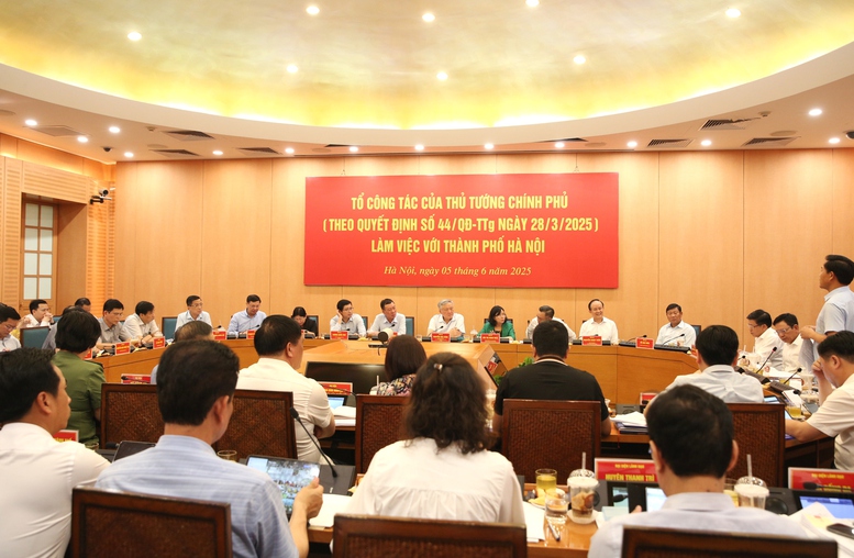 Các đại biểu tham dự cuộc làm việc phát biểu ý kiến - Ảnh: VGP/Nguyễn Hoàng