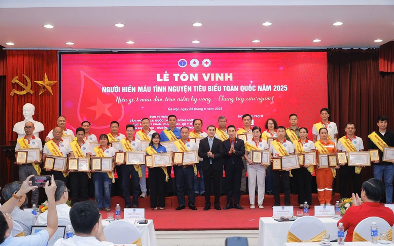 Tôn vinh 100 người hiến máu tình nguyện tiêu biểu toàn quốc năm 2025