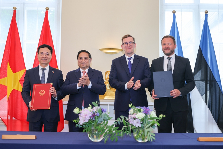 Thủ tướng Phạm Minh Chính hội đàm với Thủ tướng Estonia- Ảnh 9.
