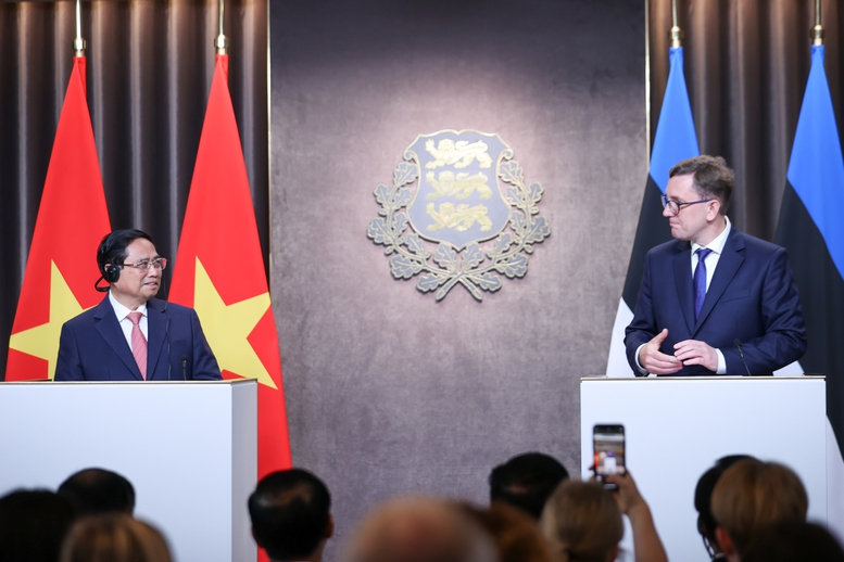 Thủ tướng Phạm Minh Chính hội đàm với Thủ tướng Estonia- Ảnh 10.