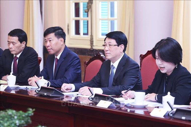 Chủ tịch nước Lương Cường tiếp Đại sứ EU và các nước thành viên- Ảnh 2.