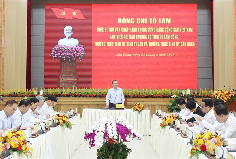 Tổng Bí thư Tô Lâm: Tỉnh Lâm Đồng mới khẩn trương xây dựng lại quy hoạch tổng thể phát triển kinh tế - xã hội giai đoạn mới- Ảnh 3.