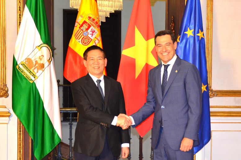 Phó Thủ tướng Hồ Đức Phớc gặp Chủ tịch Vùng Andalucia- Ảnh 1.