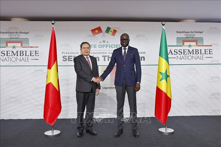 Lễ đón trọng thể Chủ tịch Quốc hội Trần Thanh Mẫn thăm chính thức Senegal- Ảnh 4.