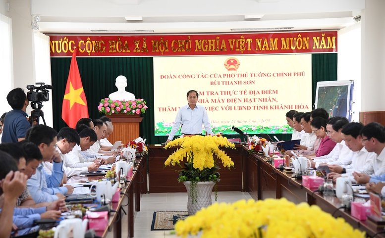 Phó Thủ tướng Bùi Thanh Sơn làm việc với tỉnh Khánh Hòa về các nhà máy điện hạt nhân- Ảnh 4.