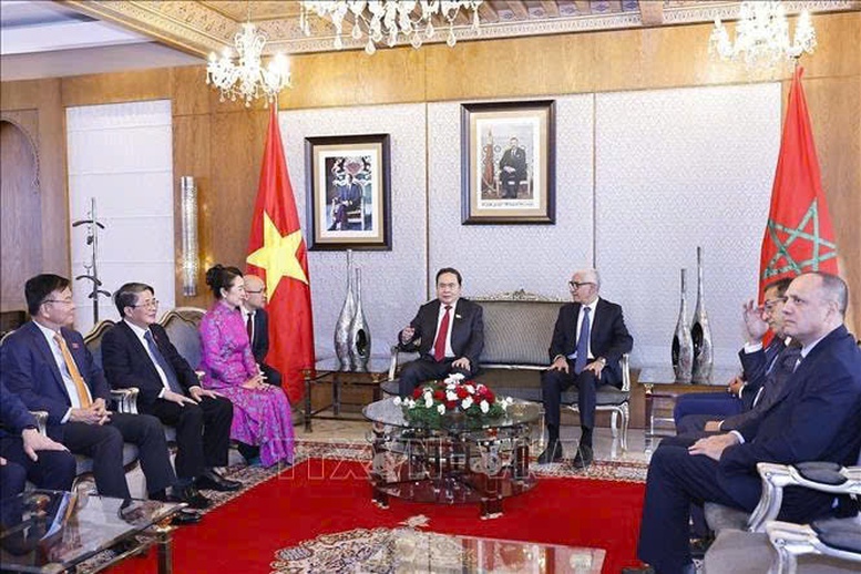 Chủ tịch Quốc hội Trần Thanh Mẫn và Phu nhân tới Rabat, bắt đầu chuyến thăm chính thức Vương quốc Morocco- Ảnh 3.