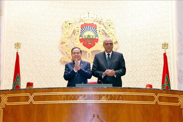 Chủ tịch Quốc hội Trần Thanh Mẫn hội đàm với Chủ tịch Thượng viện Morocco Mohamed Ould Errachid- Ảnh 1.
