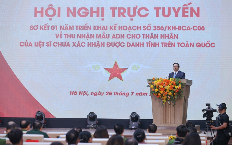 Thủ tướng dự Hội nghị về thu nhận mẫu ADN cho thân nhân liệt sĩ chưa xác định được danh tính
