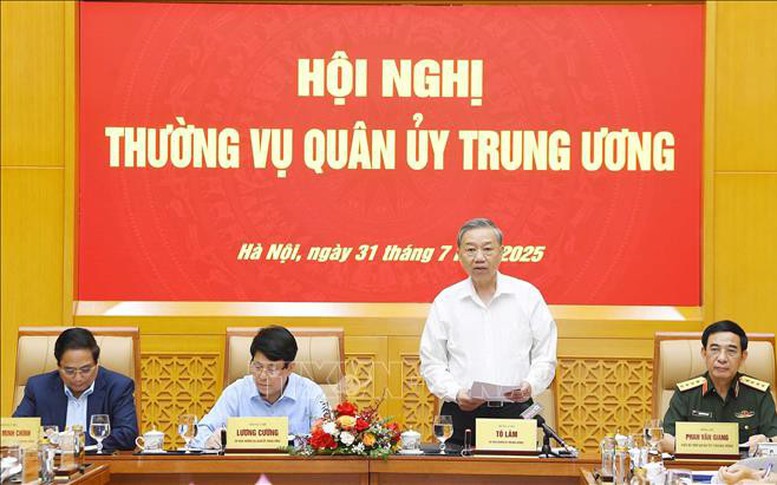 Tổng Bí thư Tô Lâm chủ trì Hội nghị Thường vụ Quân ủy Trung ương