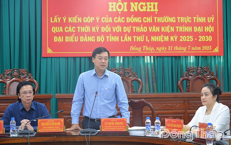 Đồng Tháp, Vĩnh Long lấy ý kiến dự thảo văn kiện trình Đại hội Đảng bộ tỉnh, nhiệm kỳ 2025-2030