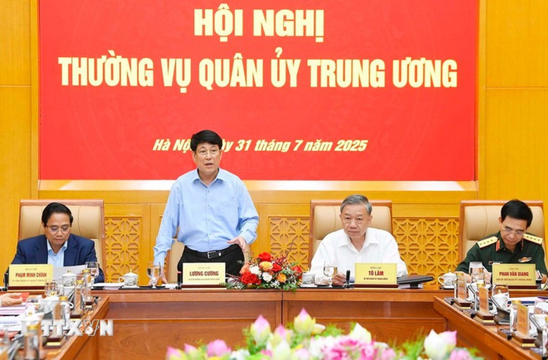 Tổng Bí thư Tô Lâm chủ trì Hội nghị Thường vụ Quân ủy Trung ương- Ảnh 2.