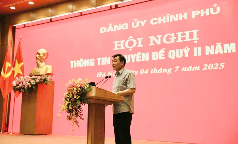 Đảng uỷ Chính phủ tổ chức hội nghị thông tin chuyên đề quý II- Ảnh 1.