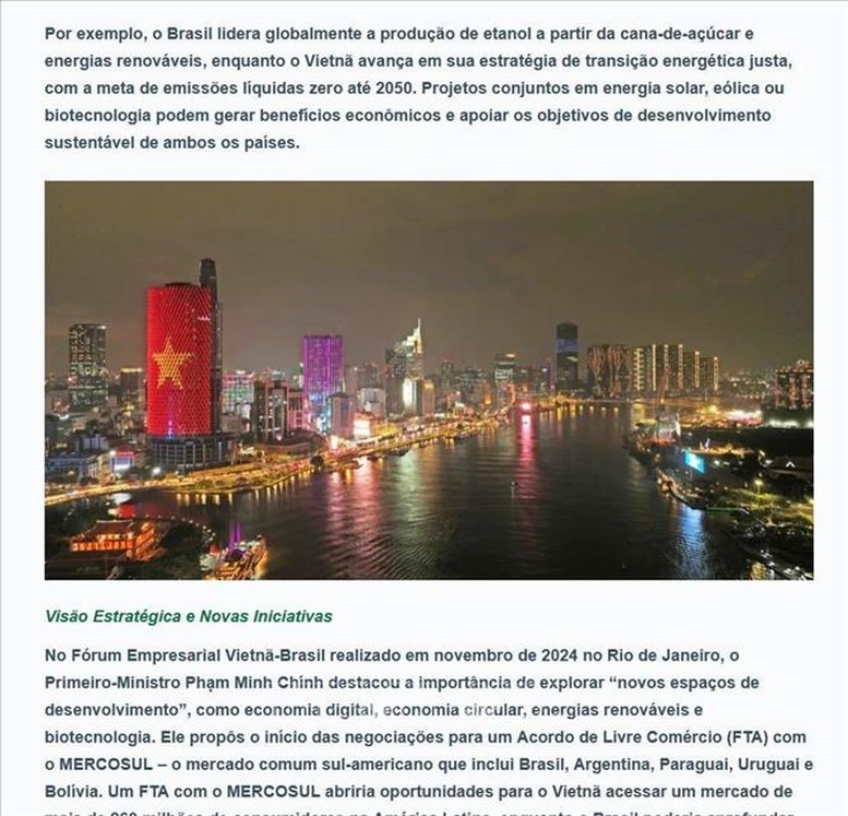 Việt Nam - Brazil: Kết nối chiến lược, định hình tương lai hợp tác toàn cầu- Ảnh 1.