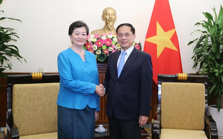 Phó Thủ tướng, Bộ trưởng Ngoại giao Bùi Thanh Sơn tiếp Đại sứ Campuchia Chea Kimtha 