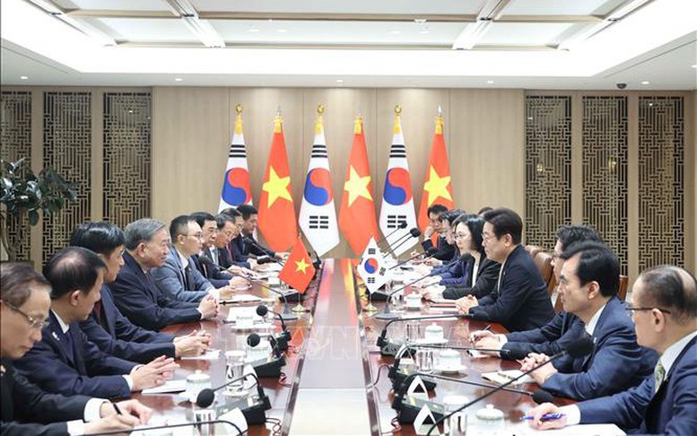 Tổng Bí thư Tô Lâm hội đàm với Tổng thống Hàn Quốc Lee Jae Myung