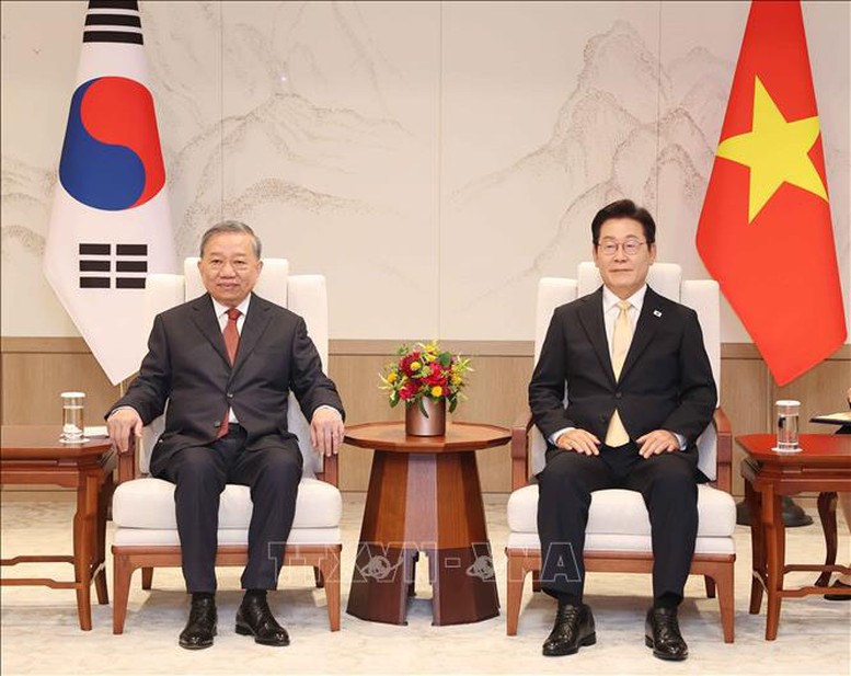Tổng Bí thư Tô Lâm hội đàm với Tổng thống Hàn Quốc Lee Jae Myung- Ảnh 5.