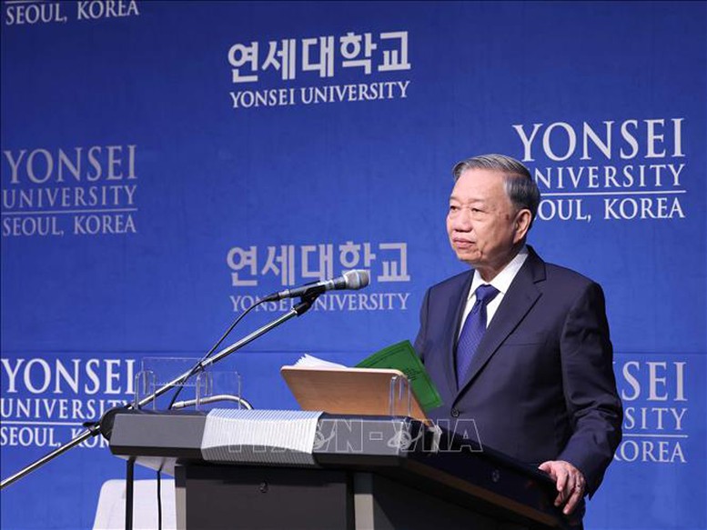 Toàn văn phát biểu của Tổng Bí thư Tô Lâm tại Đại học Yonsei (Hàn Quốc)- Ảnh 1.