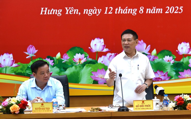 Phó Thủ tướng Hồ Đức Phớc làm việc với tỉnh Hưng Yên