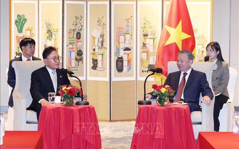 Tổng Bí thư Tô Lâm tiếp nguyên Tổng Lãnh sự danh dự Việt Nam tại Hàn Quốc