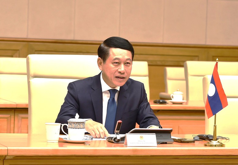 Phó Thủ tướng Hồ Đức Phớc làm việc với Đoàn Ban Cải cách doanh nghiệp của Trung ương Đảng Nhân dân Cách mạng Lào- Ảnh 3.
