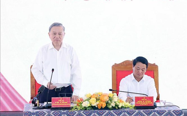 Tổng Bí thư Tô Lâm làm việc với Ban Thường vụ Tỉnh uỷ Tuyên Quang