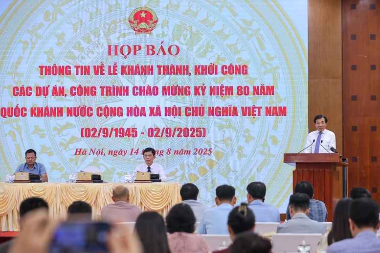 HỌP BÁO thông tin về lễ khánh thành, khởi công các dự án, công trình nhân 80 năm Quốc khánh- Ảnh 1.