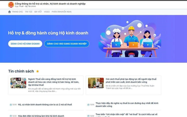 Cổng thông tin hỗ trợ người nộp thuế có tích hợp trợ lý AI