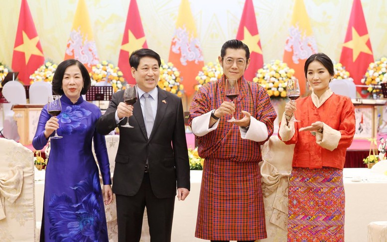 Chủ tịch nước Lương Cường chủ trì chiêu đãi cấp nhà nước Quốc vương Bhutan