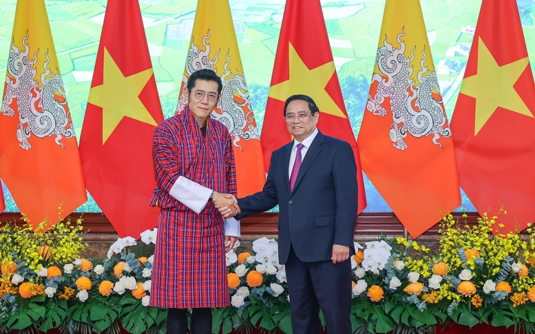 Thủ tướng Phạm Minh Chính hội kiến Quốc vương Bhutan