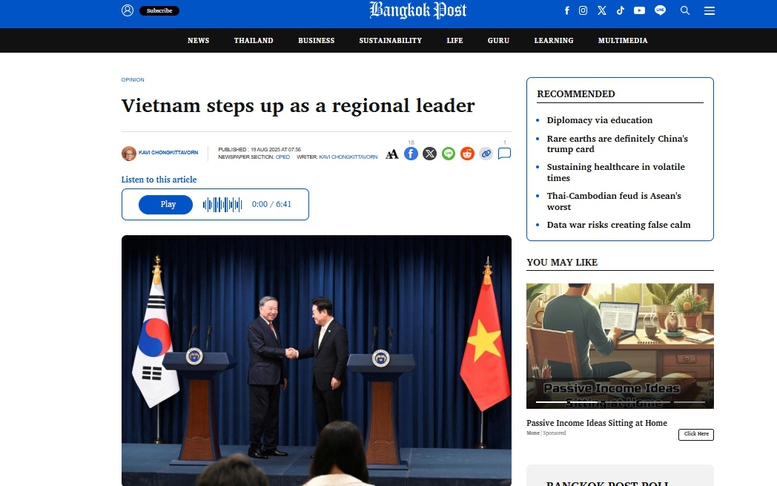 Học giả Thái Lan bình luận về vị thế của Việt Nam