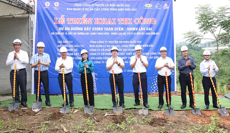 Khởi công dự án đường dây 220kV Than Uyên – Lào Cai chào mừng 80 năm Quốc khánh 2/9- Ảnh 1.