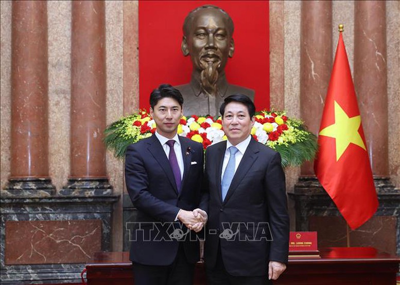Chủ tịch nước Lương Cường tiếp Trưởng Ban Thanh niên Đảng Dân chủ tự do Nhật Bản- Ảnh 1.