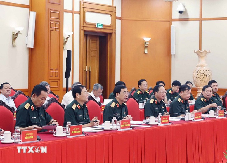 Bộ Chính trị làm việc với Ban Thường vụ Quân ủy Trung ương- Ảnh 4.