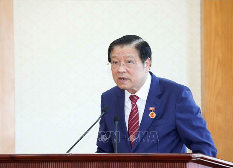 Tổng Bí thư Tô Lâm trao Huy hiệu 45 năm tuổi Đảng tặng đồng chí Phan Đình Trạc- Ảnh 3.