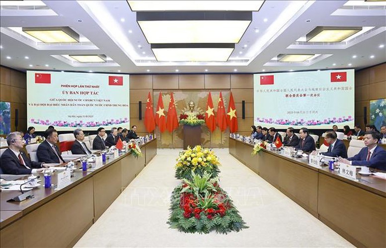 Chủ tịch Quốc hội Trần Thanh Mẫn hội đàm với Ủy viên trưởng Nhân đại toàn quốc Trung Quốc Triệu Lạc Tế và đồng chủ trì Phiên họp lần thứ nhất Ủy ban hợp tác giữa Quốc hội Việt Nam và Nhân đại toàn quốc Trung Quốc- Ảnh 4.