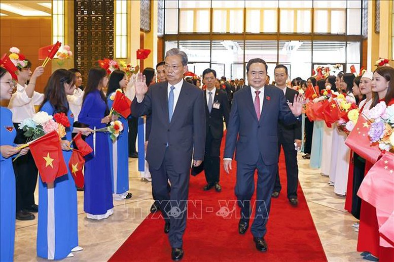 Chủ tịch Quốc hội Trần Thanh Mẫn hội đàm với Ủy viên trưởng Nhân đại toàn quốc Trung Quốc Triệu Lạc Tế và đồng chủ trì Phiên họp lần thứ nhất Ủy ban hợp tác giữa Quốc hội Việt Nam và Nhân đại toàn quốc Trung Quốc- Ảnh 1.
