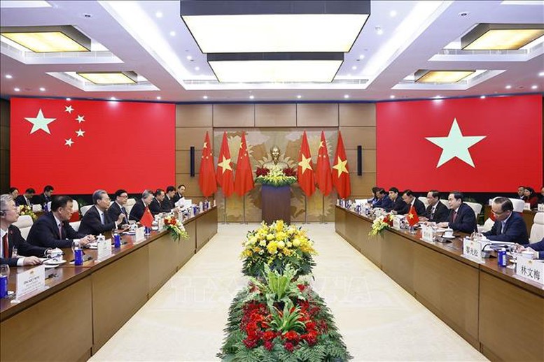 Chủ tịch Quốc hội Trần Thanh Mẫn hội đàm với Ủy viên trưởng Nhân đại toàn quốc Trung Quốc Triệu Lạc Tế và đồng chủ trì Phiên họp lần thứ nhất Ủy ban hợp tác giữa Quốc hội Việt Nam và Nhân đại toàn quốc Trung Quốc- Ảnh 3.