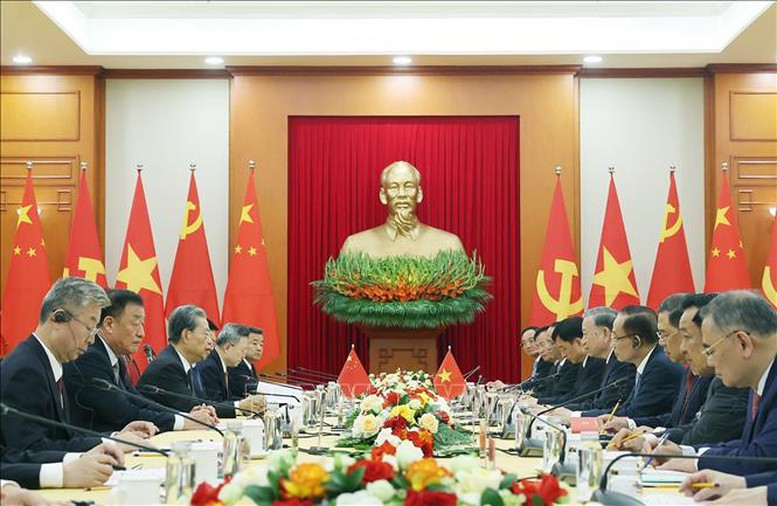 Tổng Bí thư Tô Lâm tiếp Ủy viên Trưởng Nhân đại toàn quốc Trung Quốc Triệu Lạc Tế- Ảnh 2.