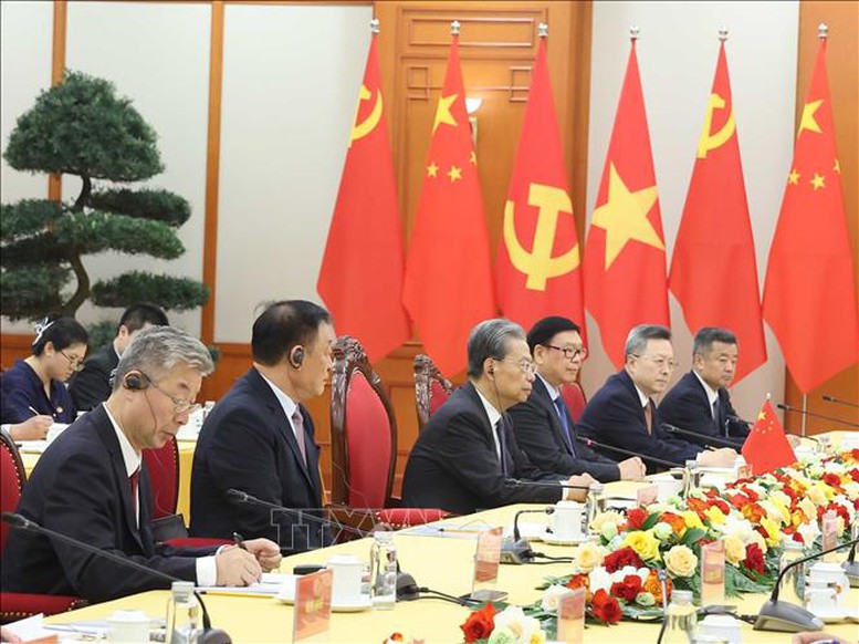Tổng Bí thư Tô Lâm tiếp Ủy viên Trưởng Nhân đại toàn quốc Trung Quốc Triệu Lạc Tế- Ảnh 4.