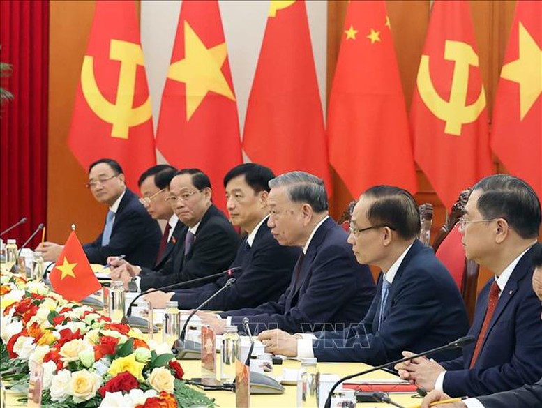 Tổng Bí thư Tô Lâm tiếp Ủy viên Trưởng Nhân đại toàn quốc Trung Quốc Triệu Lạc Tế- Ảnh 3.