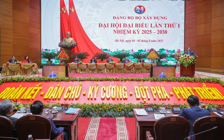 Thủ tướng dự Đại hội Đảng bộ Bộ Xây dựng
