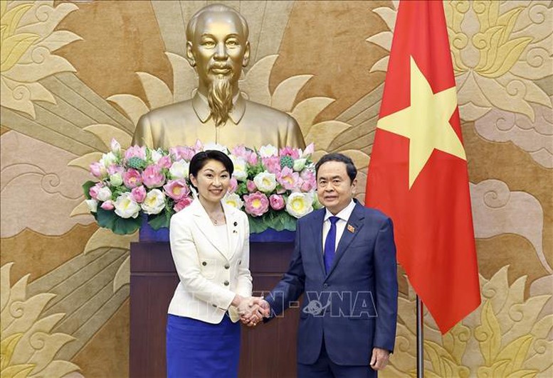Chủ tịch Quốc hội Trần Thanh Mẫn tiếp Chủ tịch Liên minh Nghị sĩ hữu nghị Nhật Bản - Việt Nam- Ảnh 1.