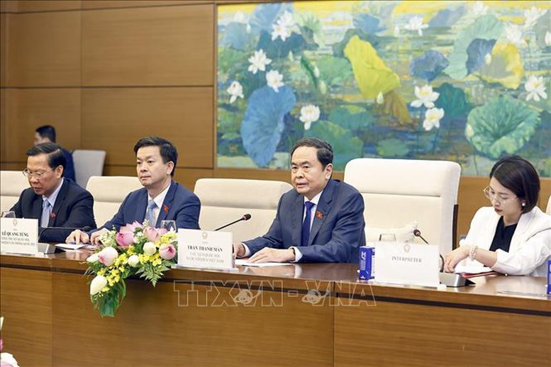 Chủ tịch Quốc hội Trần Thanh Mẫn tiếp Chủ tịch Liên minh Nghị sĩ hữu nghị Nhật Bản - Việt Nam- Ảnh 3.