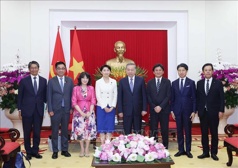 Tổng Bí thư Tô Lâm tiếp Chủ tịch Liên minh Nghị sĩ hữu nghị Nhật - Việt- Ảnh 3.