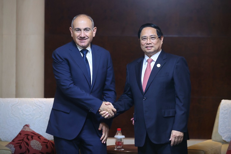 Thủ tướng Phạm Minh Chính hội kiến Thủ tướng Armenia- Ảnh 1.