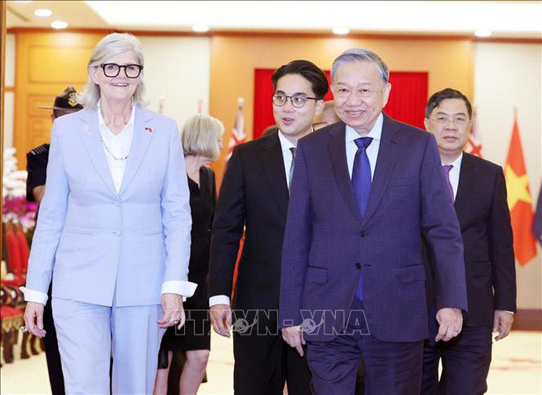 Tổng Bí thư Tô Lâm tiếp Toàn quyền Australia Sam Mostyn- Ảnh 1.
