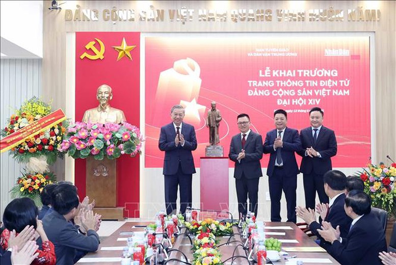 Tổng Bí thư Tô Lâm dự Lễ khai trương Trang thông tin điện tử 'Đảng Cộng sản Việt Nam - Đại hội XIV'- Ảnh 4.